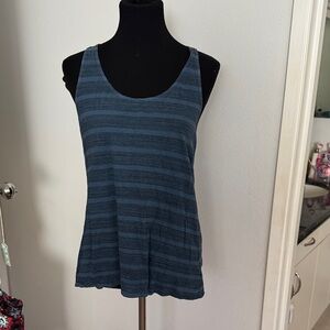 7 For All Mankind Navy Striped Tank Top